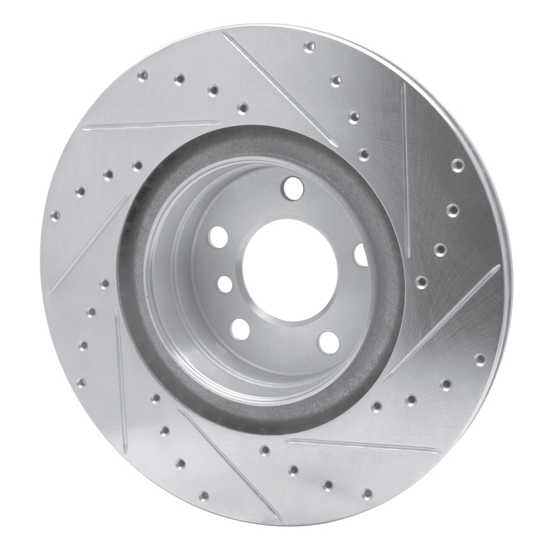 BMW 230I Brake Rotor (1) - Rear Left - R1 Concepts - Drilled & Slotted - Silver - `12-`20